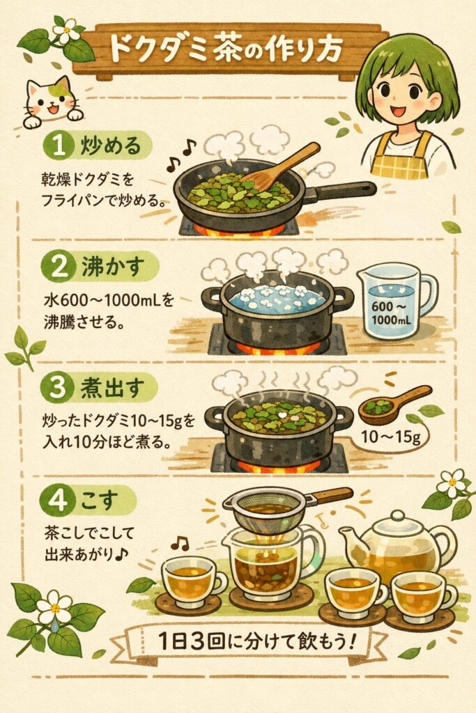 ドクダミ茶の作り方